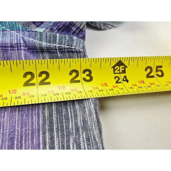 Tommy Bahama Lightweight Size Large Mens Plum Aqua White Check Logo S/S Shirt - Picture 2 of 11